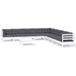vidaXL 10-delige Loungeset met kussens, massief grenenhout, wit