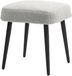 HOMCOM Pouf Polyester, Acier - 42L x 42l x 47H cm - Gris clair