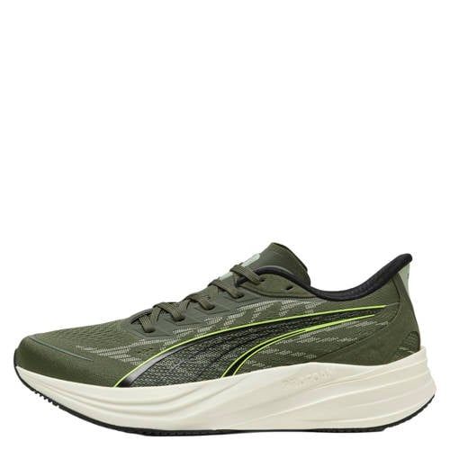 Puma Darter Pro mesh hardloopschoenen - olijfgroen/geel