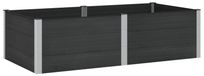 Bac surélevé Noir 200 x 100 x 54 cm WPC et Aluminium
