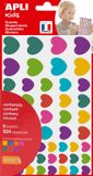 APLI Kids Hartjes Stickers, 624 Stuks, Meerkleurig