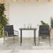 Maison Exclusive - Bistro set 3 pcs and cushions light grey polyrattan