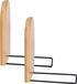 QUVIO Boekensteunen - 2 stuks - Hout en metaal