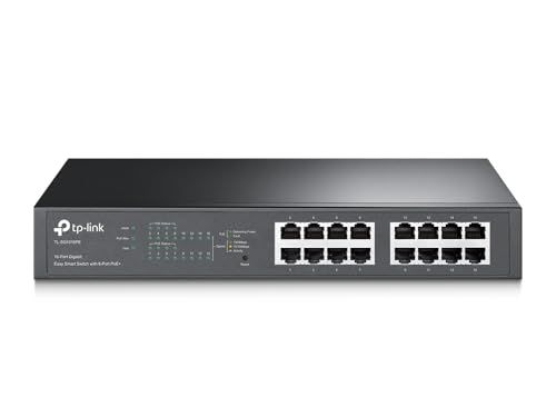 TP-Link TL-SG1016PE 16-Port Gigabit Desktop/Rackmount PoE+ Easy Smart Switch