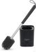 EAVY - Brosse WC avec support - Support de brosse de toilette hygiénique en silicone - Noir - Carré