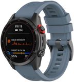 By Qubix - Siliconen sportbandje - 22mm Quickfit - Grijsblauw - Geschikt voor Garmin Fenix 7X Pro / 8 Pro / 8 (47mm/51mm) / 7 Pro Solar (47mm) / 7 Pro
