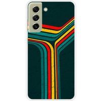 Samsung Galaxy S21 FE Retro lines bedrukt siliconen hoesje