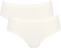 Sloggi GO Sense Hipster (x2) - Dames - Zijde wit - Effen - Micromodal - Naadloos - XL