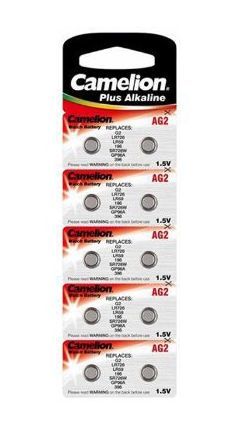 Camelion LR726/AG2 Alkaline Knoopcel Batterijen - 10 Stuks