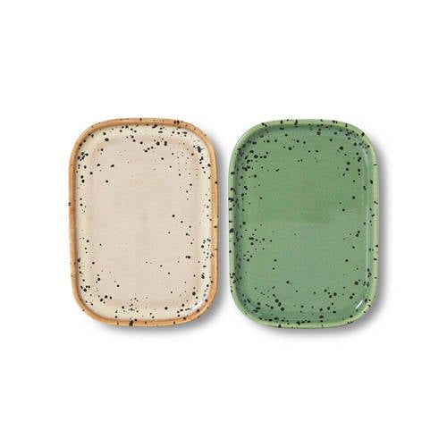 HKLIVING serveerbord 70s (14,5x10,5 cm) (set van 2)