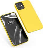 kwmobile telefoonhoesje geschikt voor Apple iPhone 12 / iPhone 12 Pro - Hoesje met siliconen coating - Smartphone case in stralend geel