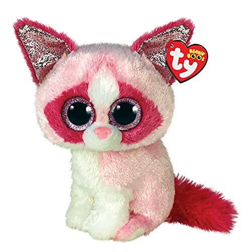 TY Beanie Boo's-Peluche Mai Le Chat 15 cm, roze en wit, TY36371