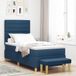 Maison Exclusive - Lit boxspring avec tête de lit, bleu, 200 x 90 cm, rembourré