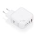 AISENS ASCH-100W4P028-W Chargeur rapide universel pour appareils mobiles, Blanc, 100W, 4 ports (1x USB-A, 3x USB-C), AC, GaN