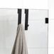 Tendance Crochets de douche - 2x pièces - noir - métal - crochet de cabine de douche / paroi de douche - 18 cm - crochets pour serviettes