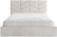 Vente-unique Bed met opbergruimte stof crème 200 x 200 cm
