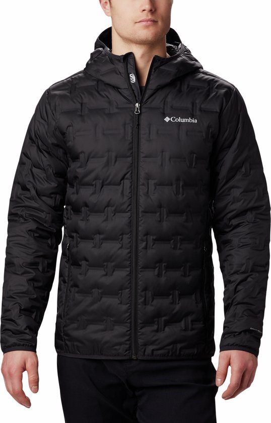 Columbia Delta Ridge Down Hooded Jacket Heren Outdoorjas - Black - XL