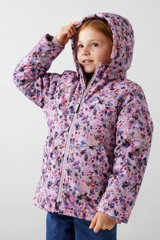 name it NKFMAXI JACKET FLOWER DREAM NOOS Meisjes Jas - Keepsake Lilac - Maat 146