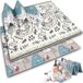 Nukido Speelmat Baby - Foam - Opvouwbaar - 200x180x1cm - Dubbelzijdig - Groen/Bruin