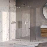 Brauer Stellar - Douchecabine met Draaideur - Helder Glas - 140x100x200 cm - Omkeerbaar - incl. Glascoating - Chroom