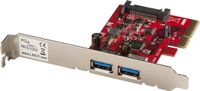 Lindy 51053 interfacekaart/-adapter Intern USB 3.2 Gen 1 (3.1 Gen 1)