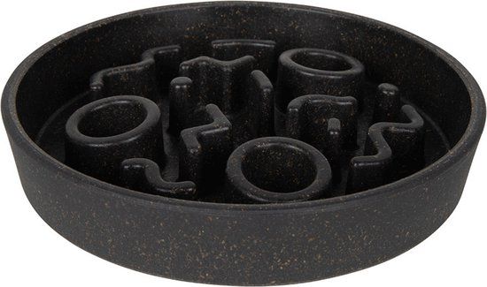 District 70 BAMBOO Cat Slow Feeder - Dark Grey - ø 13.5 cm