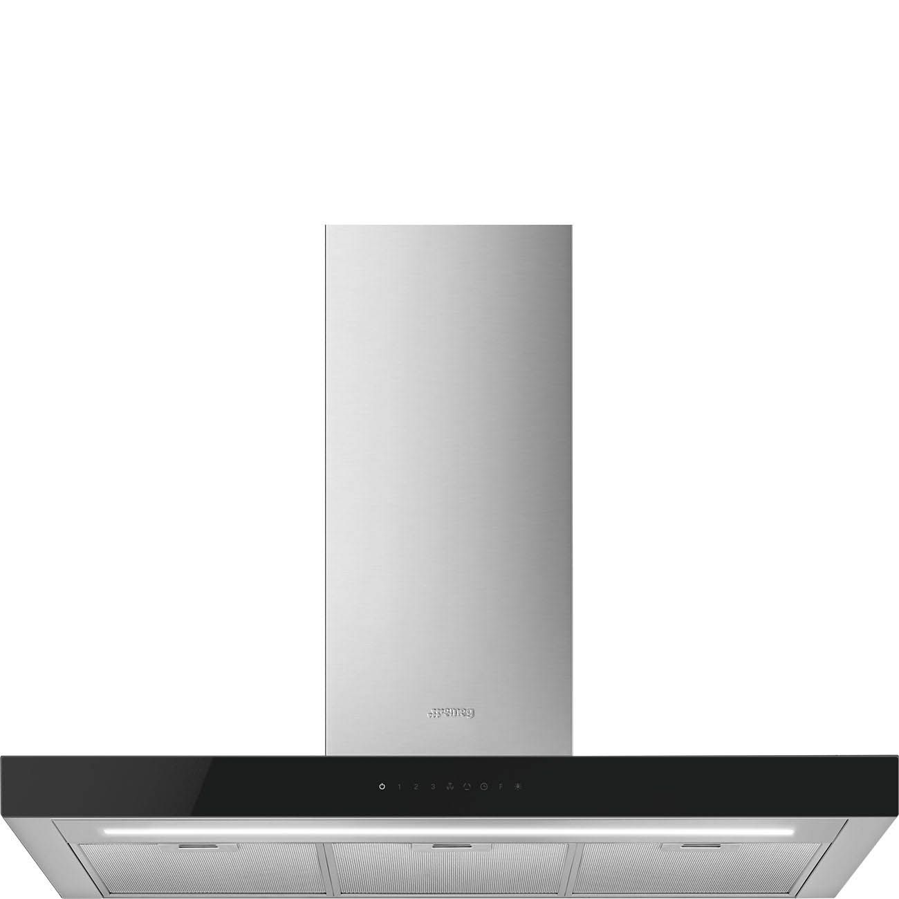 Smeg KBT9L4VN - Afzuigkap - Muurmontage - Roestvrijstaal - 453 m³/uur