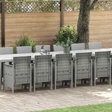 Prolenta Maison Exclusive Tuinset voor buiten met kussens, 17 stuks, lichtgrijs, gemaakt van PP (polypropyleen)