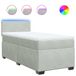 vidaXL Boxspringbed met matras, fluweel, lichtgrijs, 90x190 cm