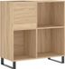 vidaXL Meuble de rangement pour disques - 84,5x38x89 cm - Bois transformé - Couleur chêne Sonoma