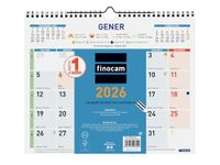 Finocam Wandkalender 2026, Maandoverzicht Januari - December 2026 (12 maanden), Kalender 2026 om op te schrijven, Maandplanner Kleur Catalaans