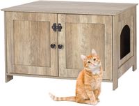 Relaxdays Kattenkast voor kattenbak - 46x78,5x44,5cm - met slot - bruin