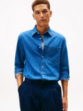 Tommy Hilfiger Heren Casual Overhemd Katoen Blauw Maat S