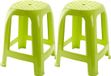 PlasticForte Tabouret/marchepied - 2x - Handy Step - vert - plastique - 37 x 37 x 46 cm