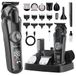 PORTENTUM Professionele tondeuse, set met 21 leds, baardtrimmer voor heren en gezicht, baardtrimmer, 6 opzetstukken, 7 opzetkammen, USB-C en compact opbergstation