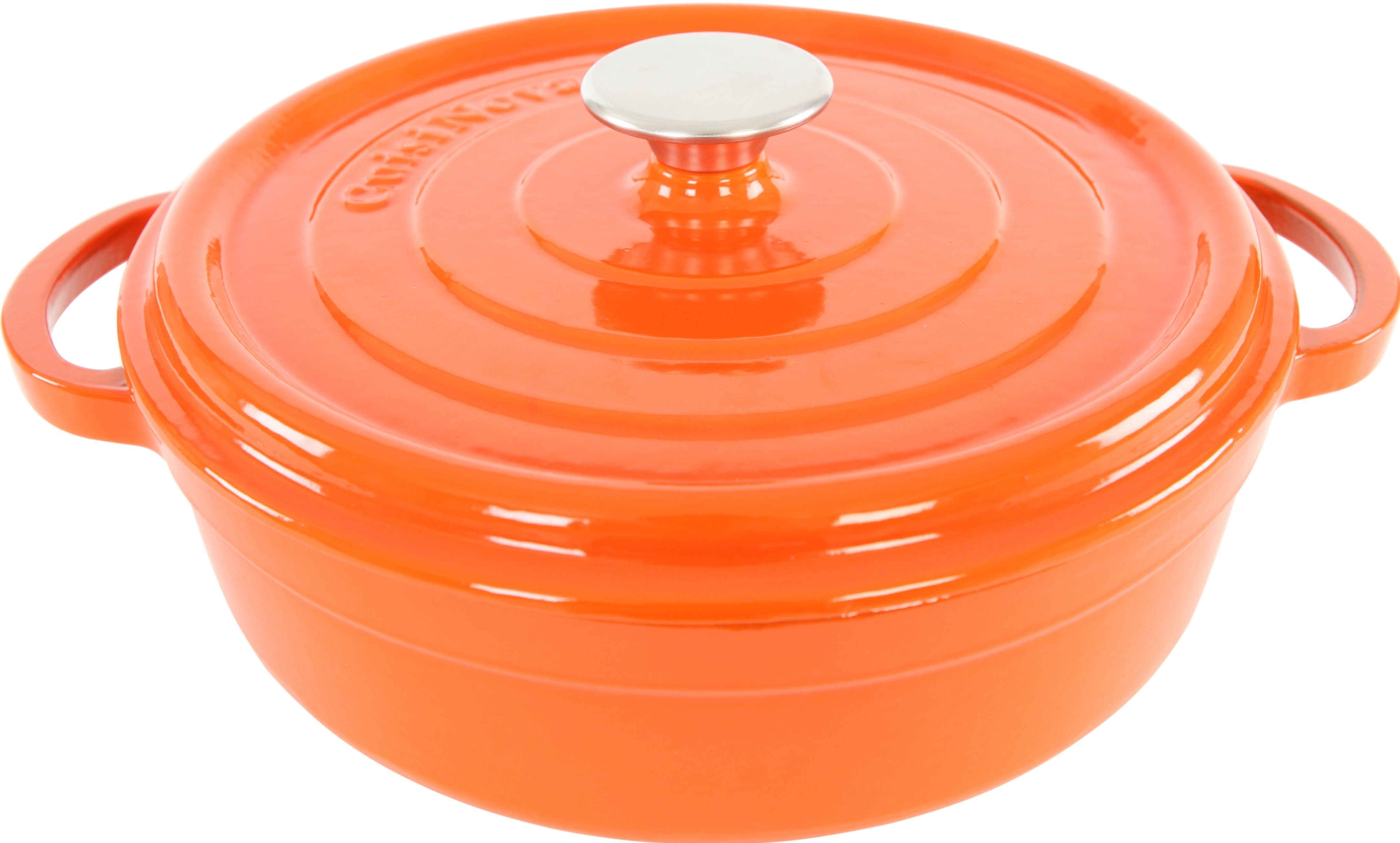 Cuisinova Braadpan Gietijzer - Incl Deksel - 28 cm - Oranje