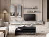 Mobistoxx Mur tv-hifi BABEL 5 portes béton avec led avec table basse