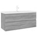 VidaXL Meuble sous lavabo avec lavabo - 100 cm - Chêne gris