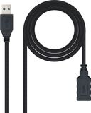 Nanocable 10.01.0902-BK - USB 3.0 verlengkabel, type A/M-A/H, mannelijk vrouwelijk, zwart, 2.0 mts