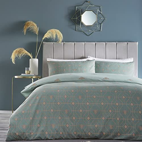 Furn Bee Deco King Dekbedovertrek - Eau De Nil - Katoen/Polyester - BEEDECO/D03/EDN