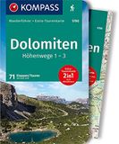 Guida Kompass Guida escursionistica n. 5780. Dolomiten Höhenwege 1-3. Con Carta geografica ripiegata: mit Extra-Tourenkarte Maßstab 1:50.000, GPX-Daten zum Download