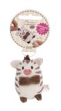 Zebra Stripey pluche dier 5 cm, bruin, zacht, schattig om te knuffelen en te spelen, pour enfants et adultes, cadeau-idee