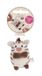 Zebra Stripey pluche dier 5 cm, bruin, zacht, schattig om te knuffelen en te spelen, pour enfants et adultes, cadeau-idee