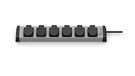 EHMANN 0200x08062301 stekkerdoos met klapdeksels, 6-voudig, 1,5 m voedingskabel, IP20