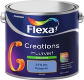 FLEXA Creations Muurverf - Extra Mat - Mengkleuren Collectie - 85% Iris - 2,5 liter