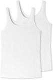 Uncover by Schiesser 2 PACK Tanktops hemdjes - Dames Onderhemd - wit