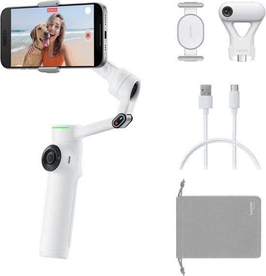 Insta360 Flow 2 Pro AI Tracker Bundle - Summit White