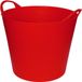 Merkloos Flexibele emmer/wasmand/kuip - rood - 20 liter - 35 x 30 cm
