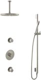Hotbath Buddy - Inbouw Regendoucheset - 2 Stopkranen - Thermostatisch - Plafondbuis 15 cm - Hoofddouche 300 mm - Staafhanddouche - Glijstang 900 mm - Waterbesparend - V02