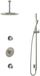 Hotbath Buddy - Inbouw Regendoucheset - 2 Stopkranen - Thermostatisch - Plafondbuis 15 cm - Hoofddouche 300 mm - Staafhanddouche - Glijstang 900 mm - Waterbesparend - V02